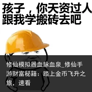 修仙模拟器血脉血泉_修仙手游财富秘籍：踏上金币飞升之旅，速看