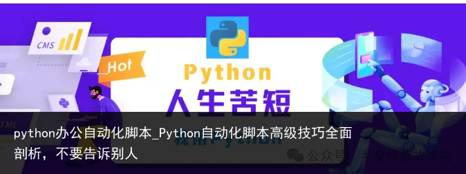 python办公自动化脚本_Python自动化脚本高级技巧全面剖析，不要告诉别人