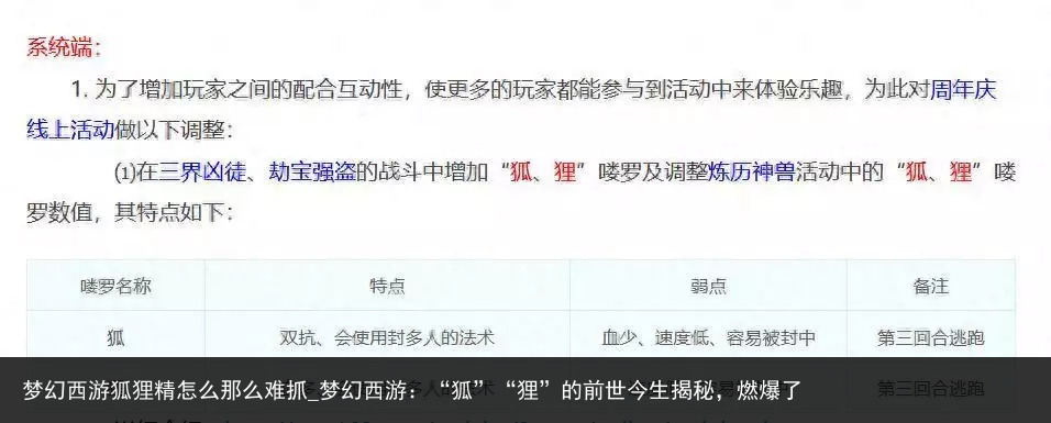 梦幻西游狐狸精怎么那么难抓_梦幻西游：“狐”“狸”的前世今生揭秘，燃爆了